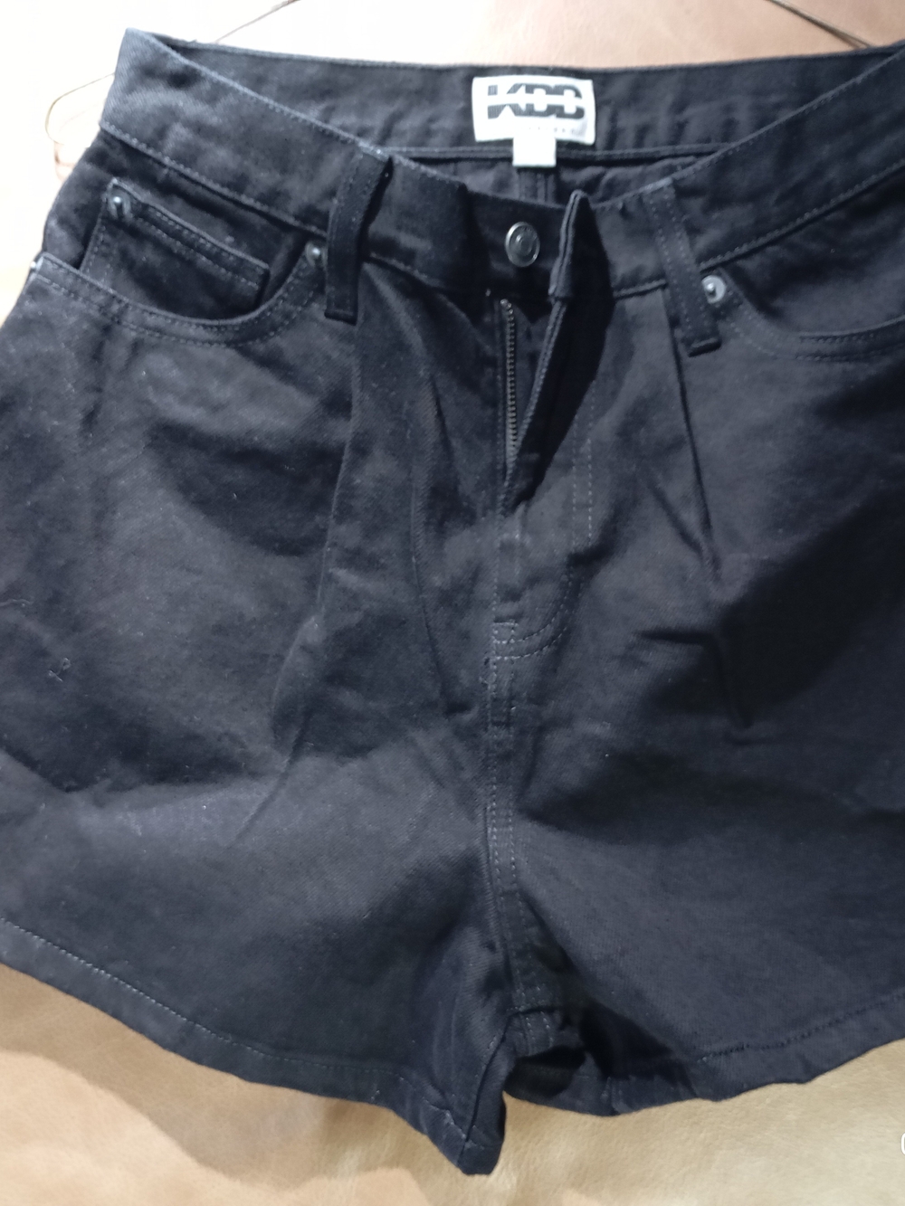 High-Rise Black Women's Shorts with Front Pockets KBB By Kahlana Size 0